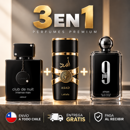 Pack 3 Perfumes Árabes para Hombre | Fragancias Premium de 100 ml