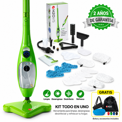 Mopa a Vapor H2O X5® Deluxe | Limpieza Fácil y Profunda