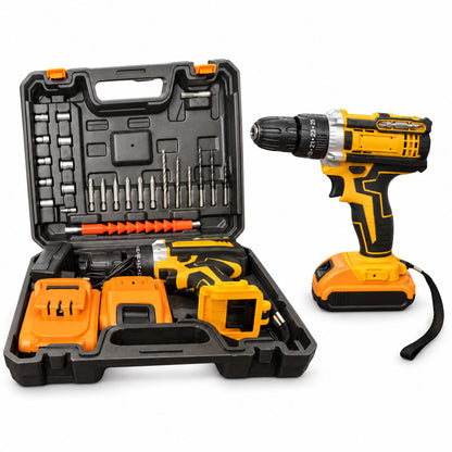 Taladro Inalámbrico 48V con Baterías y Maletín de Accesorios